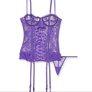 Seven 'til Midnight Paisley Please Bustier & Thong